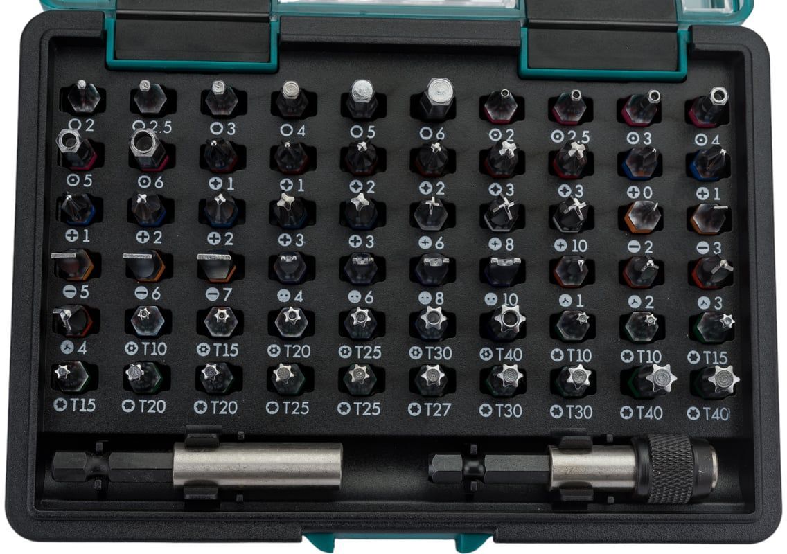 Набор многофункциональных бит Kraftool C-Drive 71 26067-H71, сталь Cr-Mo, 71 шт - фото