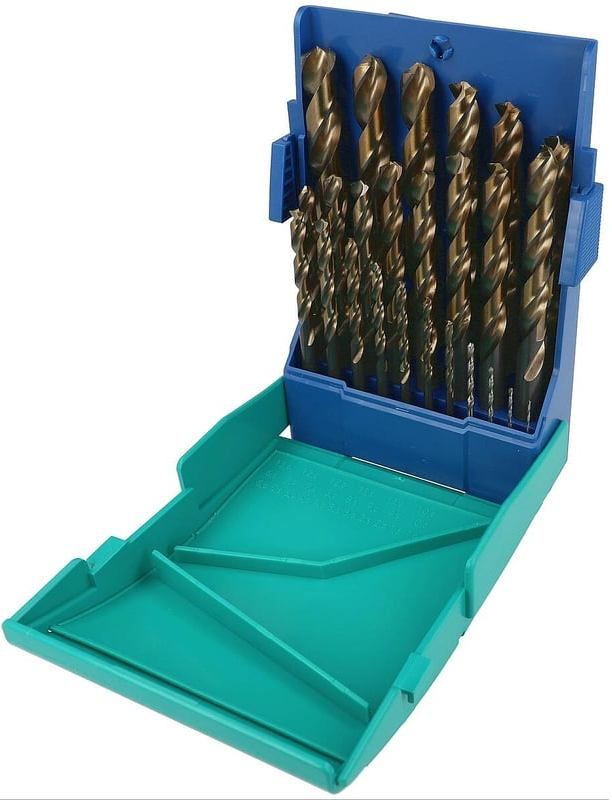 Набор сверл по металлу спиральных ц/х DIN 338 Helller Turbo 28707, HSS-G, 25 предметов в кейсе - фото