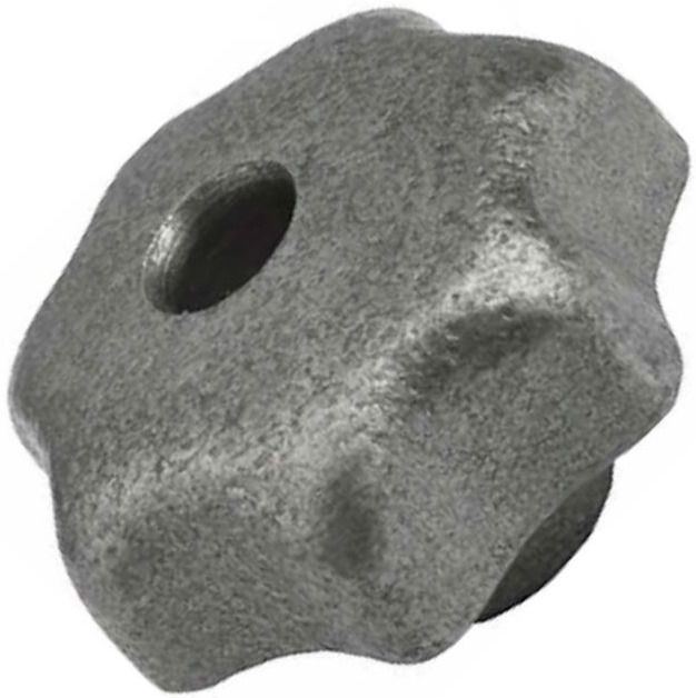 Ручка лепестковая со сквозным отверстием DIN 6336 D, чугун - фото