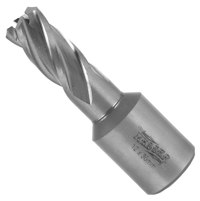 Сверло по металлу корончатое 30х12 мм Weldon 19, Messer 19-32-012, сталь HSS  - фото