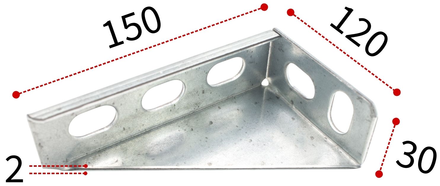 Кронштейн опорный 150х120х30 мм ПТ, горячий цинк - фото