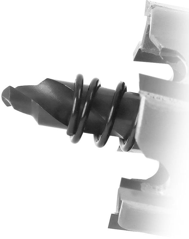 Коронка по металлу ТСТ с центрирующим сверлом и толкающей пружиной Messer, сталь HSS - фото