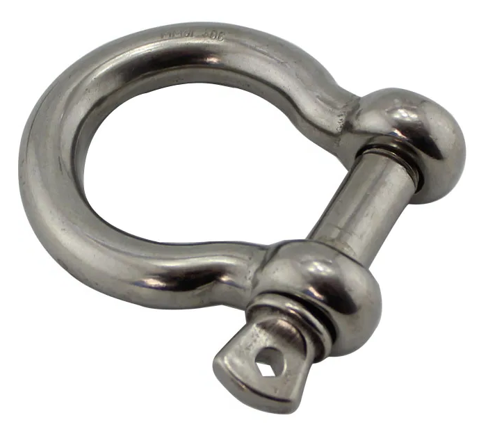 Скоба омегаобразная с утолщенным штифтом 10 мм HL0108, нержавеющая сталь А4 - фото