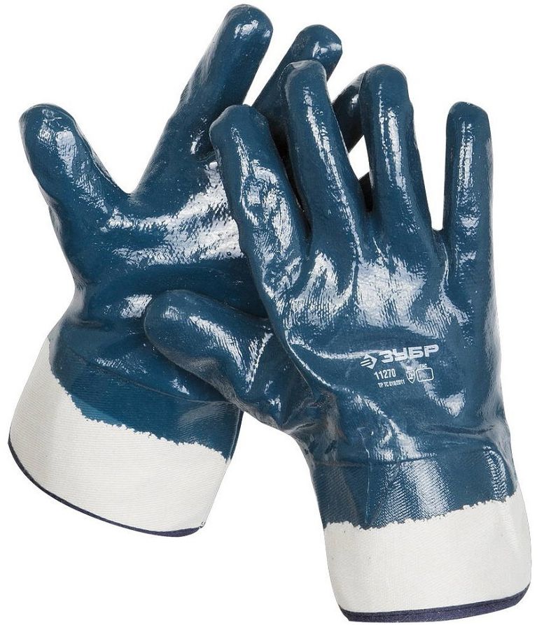 Перчатки XL (10) маслобензостойкие с нитриловым покрытием Hard ЗУБР 11270-XL - фото