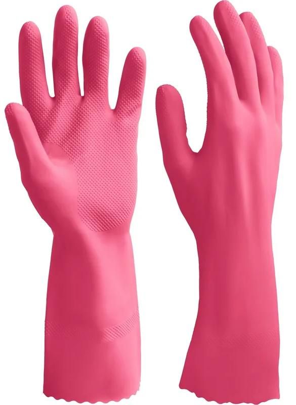 Перчатки латексные с х/б напылением, рифлёные M(8) ЗУБР 11250-M_z01 - фото