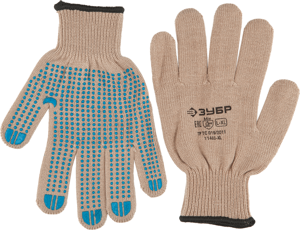 Перчатки акриловые, покрытие точка ПВХ, утеплённые, 10 класс, L-XL Енисей ЗУБР PROF 11463-XL - фото