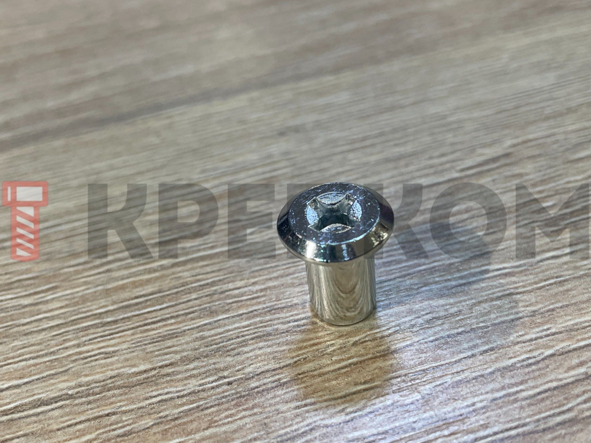 Гайка Эриксона с плоской головкой M6x12x13 мм PH2, оцинкованная сталь - фото