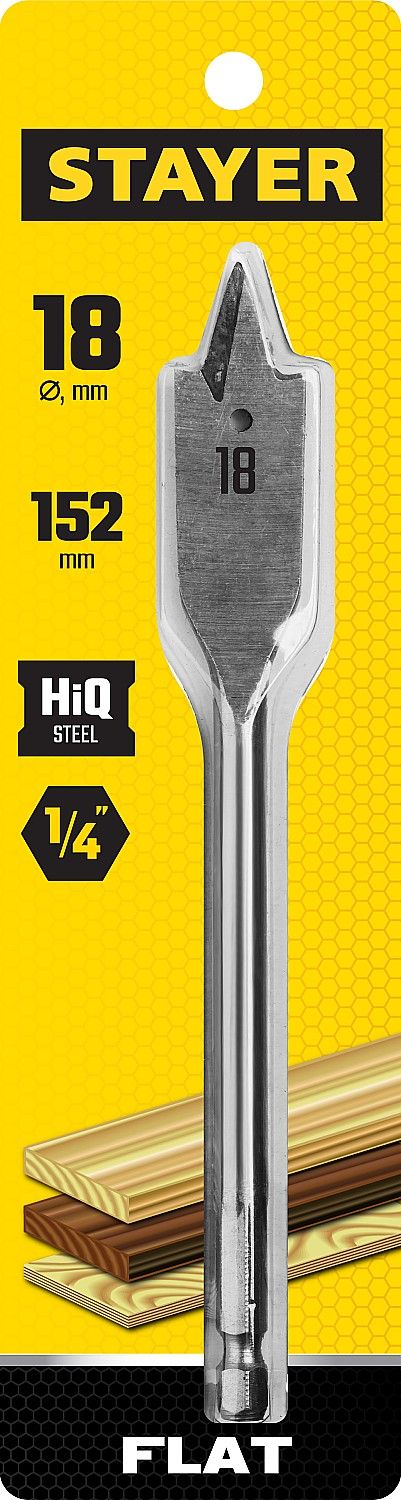 Сверло по дереву перовое Flat Stayer - фото