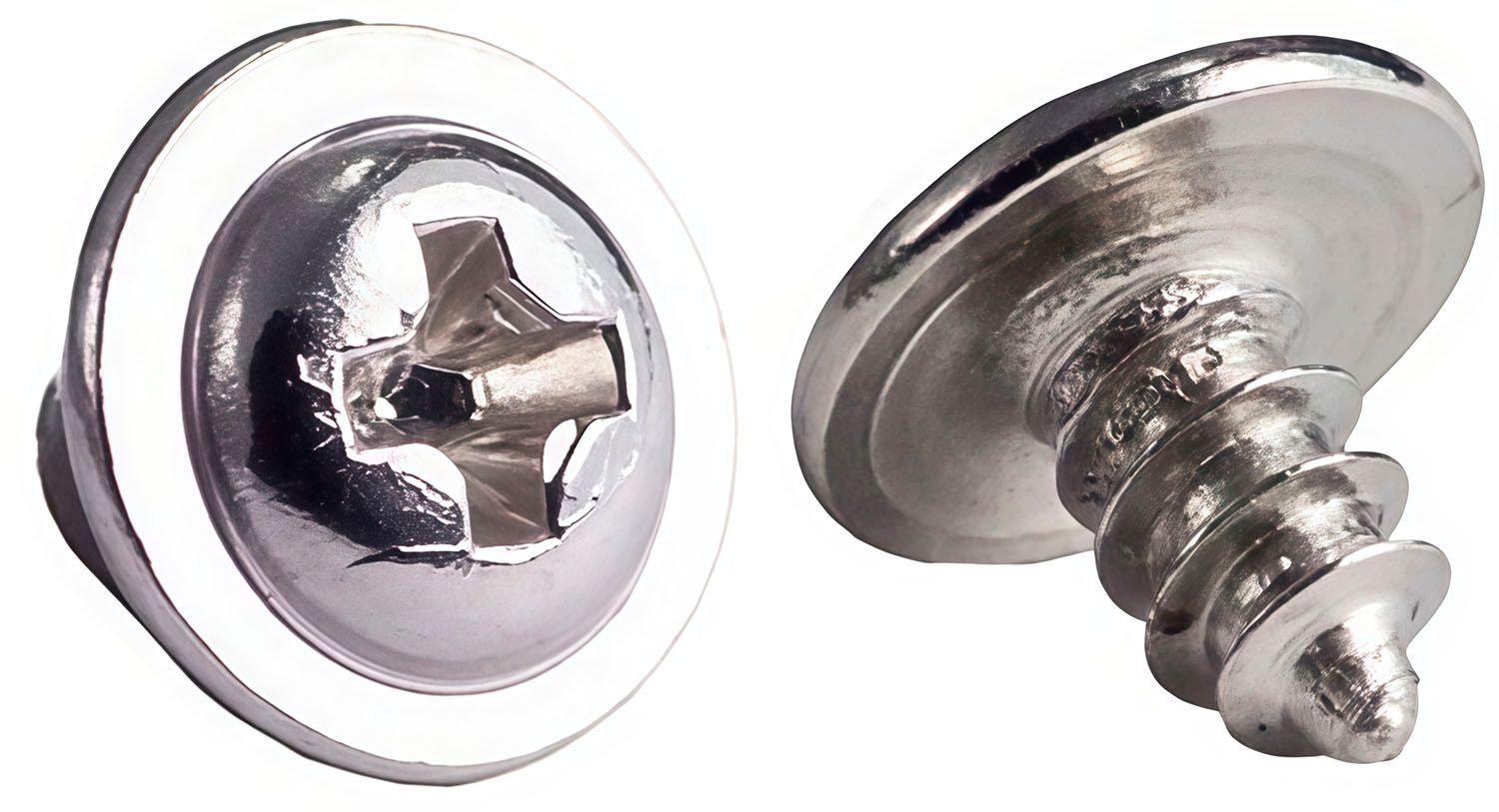 Шуруп с прессшайбой и острым концом, оцинкованная сталь - фото