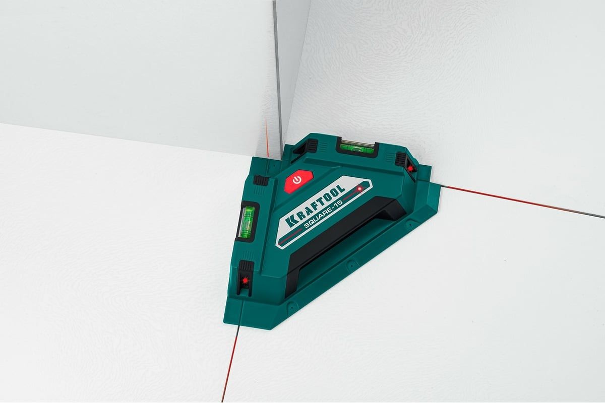 Угольник лазерный для укладки кафеля Kraftool Square-15 34705 - фото