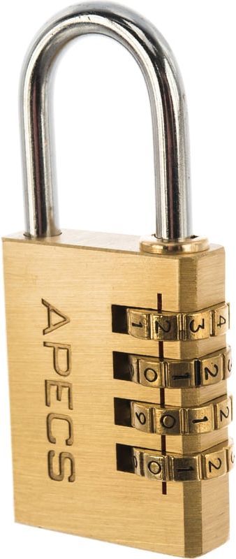 Замок навесной кодовый APECS PDB-40-38-CODE, латунь - фото