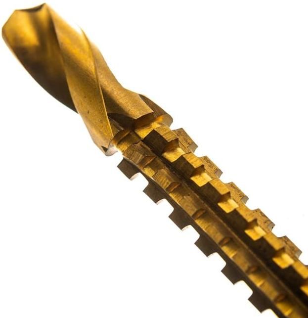 Набор свёрл-фрез универсальных с титановым покрытием FIT 36414, 4 предмета в боксе - фото