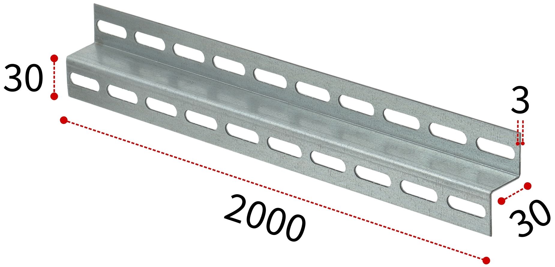Профиль монтажный Z-образный 30х30х30х3 мм, L=2000 мм - фото