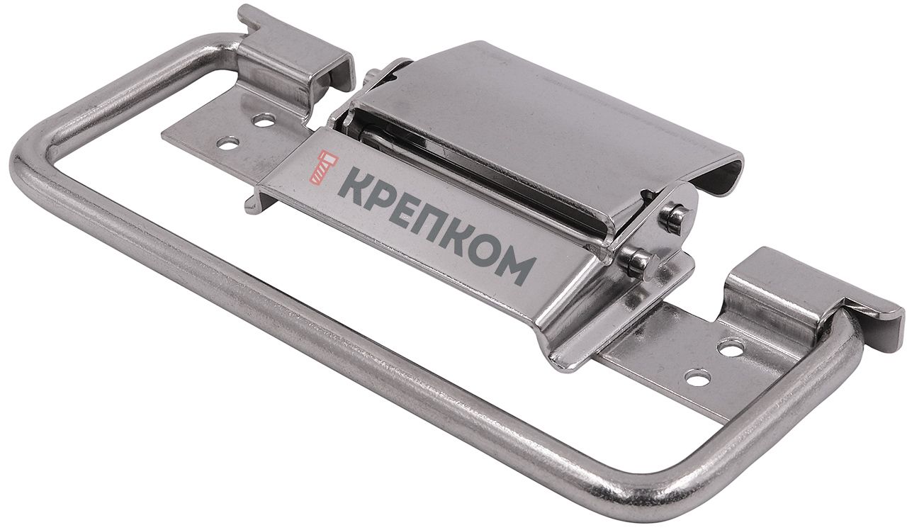 Откидная ручка для ящика с защелкой 124 мм B246C, нержавеющая сталь А2, 50 шт - фото