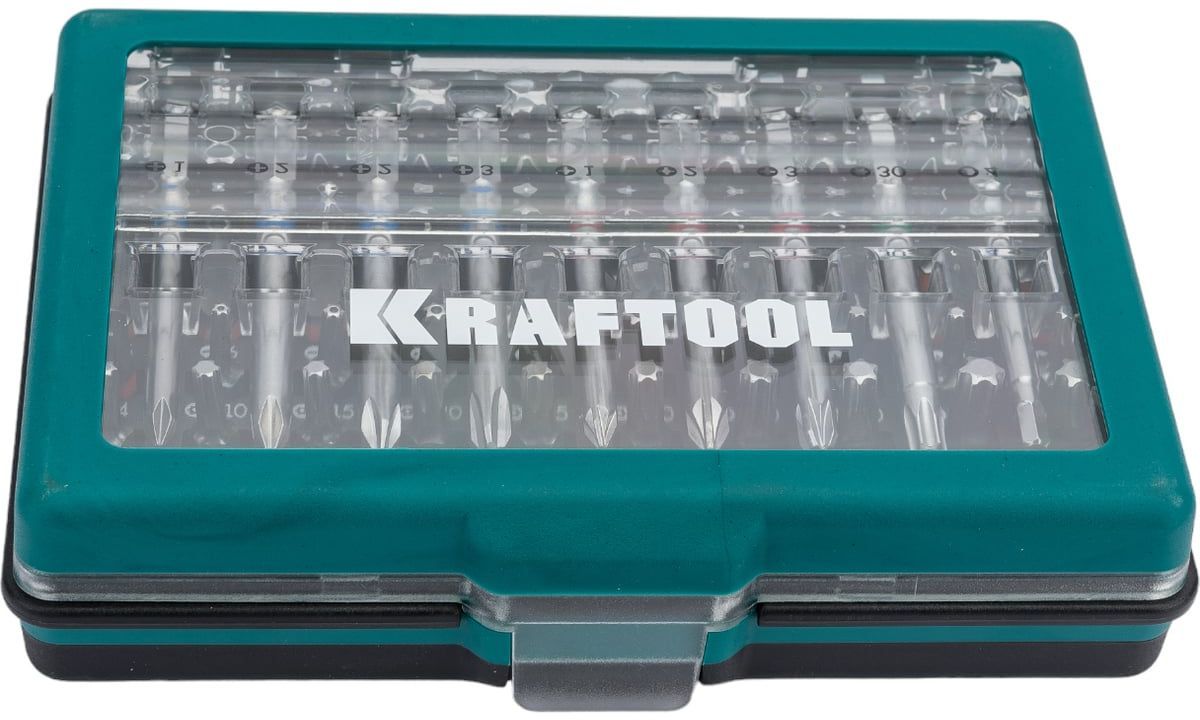 Набор многофункциональных бит Kraftool C-Drive 71 26067-H71, сталь Cr-Mo, 71 шт - фото