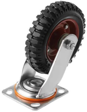 Колесо большегрузное поворотное с резиновым протектором 160 мм PS 160 - фото