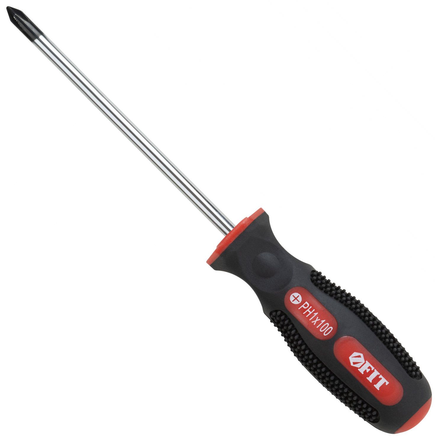 Отвертка с прорезиненной ручкой РН FIT Универсал, хромованадиевая сталь - фото