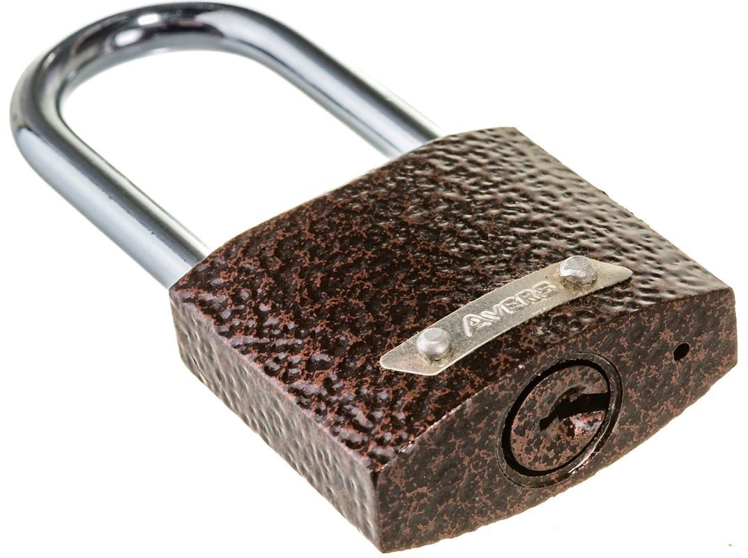 Навесной замок с удлиненной дужкой APECS PD-01, чугун - фото