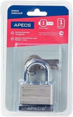 Замок навесной APECS PDS-65-65, сталь - фото