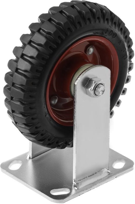 Колесо большегрузное неповоротное с резиновым протектором 160 мм PF 160 - фото