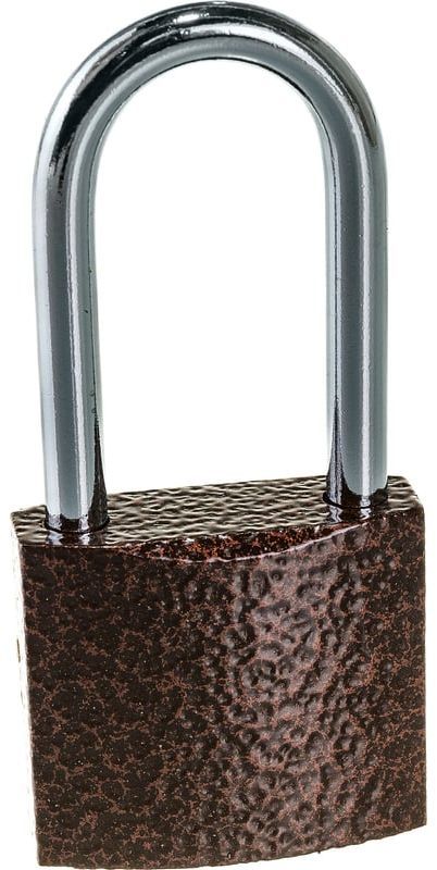 Навесной замок с удлиненной дужкой APECS PD-01, чугун - фото