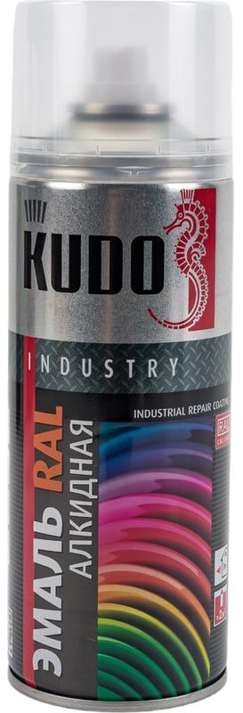 Эмаль универсальная высокопрочная 520 мл Kudo KU-03020, красный насыщенный - фото