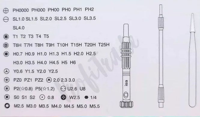 Набор инструментов mini 68 в 1 T-68B ISA, IS611121 - фото