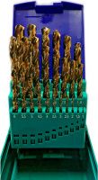 Набор сверл по металлу спиральных ц/х DIN 338 Helller 29383, HSS-Tin, 25 предметов Набор сверл по металлу спиральных ц/х DIN 338 Helller 29383, HSS-Tin, 25 предметов