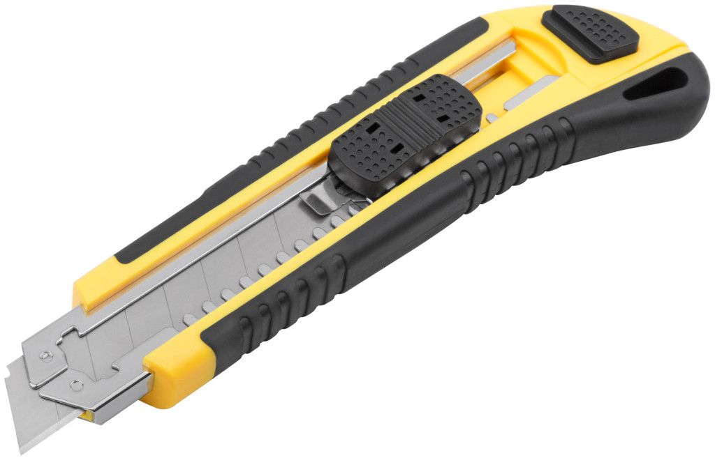 Нож технический с автофиксатором 18 мм FIT 10263, 3 лезвия - фото