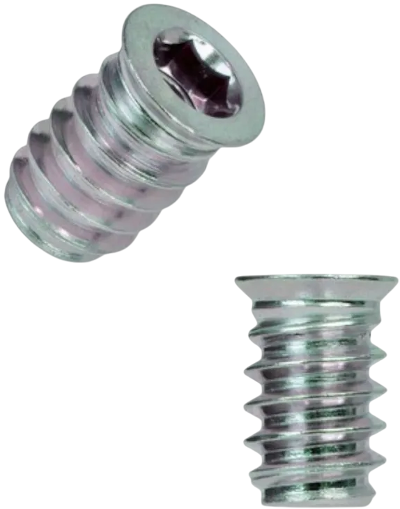 Втулка резьбовая 312 N1 М6х10х12 мм, малый фланец - фото