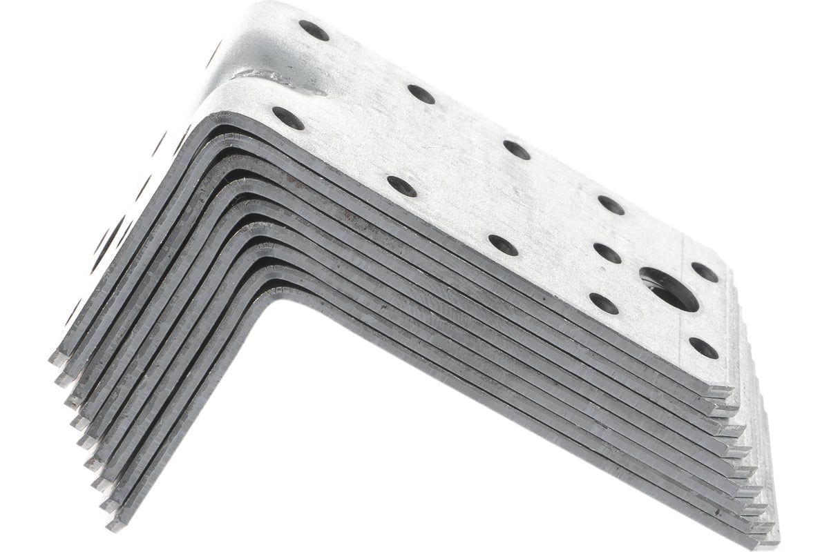 Уголок усиленный 90х50х55х2,5 мм RKP3 горячеоцинкованная сталь, 20 шт - фото