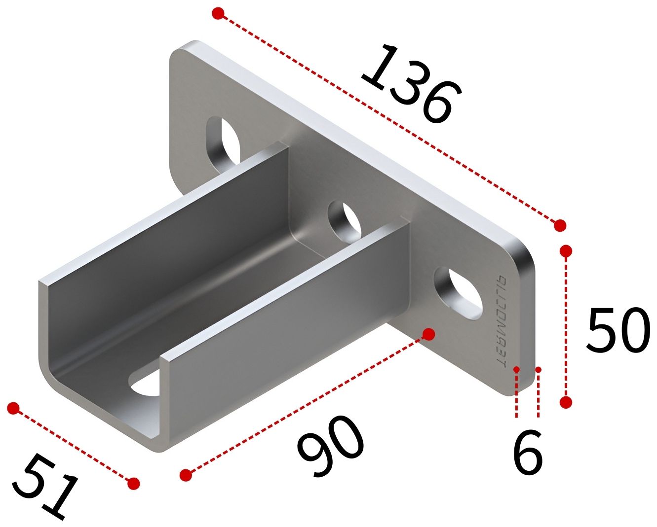 Фланец седельный поперечный 38-41 6F2 TERMOCLIP - фото