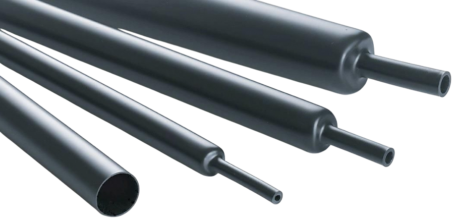 Трубка термоусаживаемая с клеевым слоем, не поддерживающая горения 6,4/2,2 мм, 3:1 IAKT Raychman, черная - фото