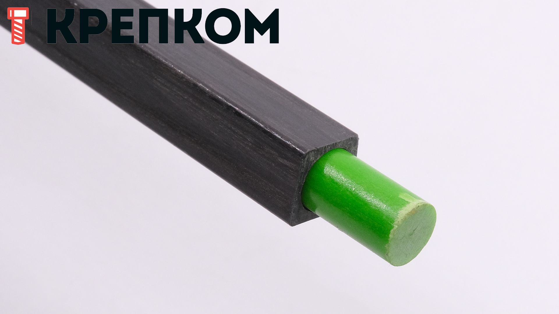 Пруток стеклопластиковый 8х2000 мм с заостренным концом, зеленый - фото