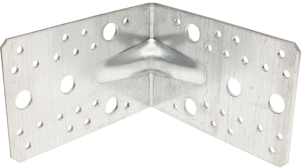 Уголок усиленный 130х130х90х2,5 мм RKP8 горячеоцинкованная сталь, 20 шт - фото