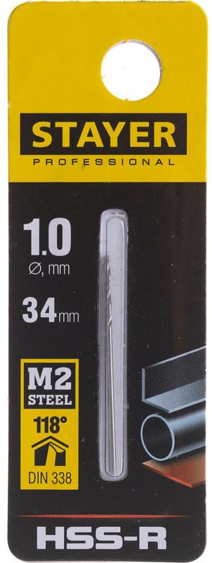 Сверло по металлу быстрорежущая сталь Р6М5 класс B Professional Stayer - фото