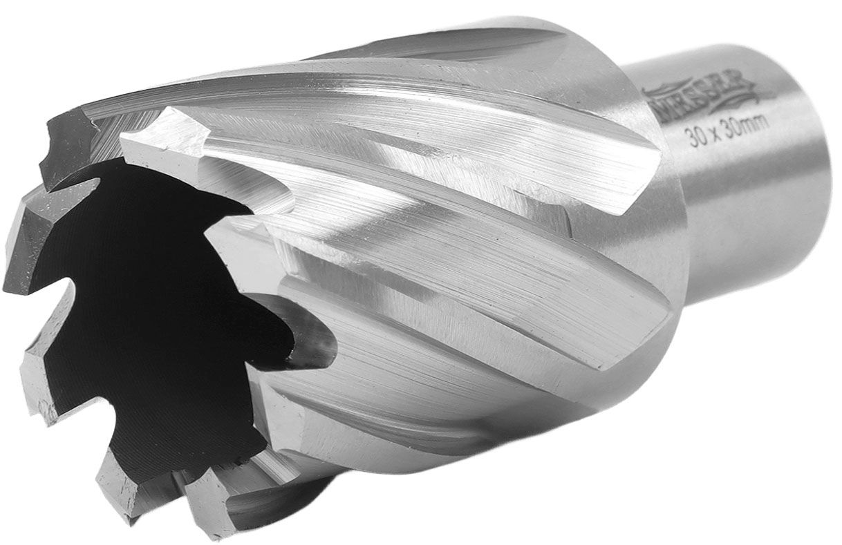 Сверло по металлу корончатое Weldon 19, Messer, сталь HSS  - фото