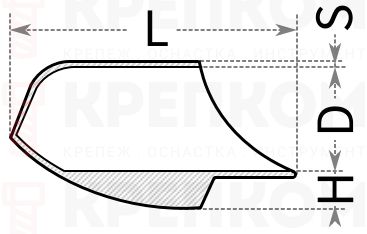 Наконечник круглый угловой - чертеж Наконечник круглый угловой - чертеж