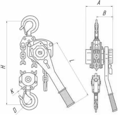 Рычажная таль Pro jack - схема Рычажная таль Pro jack - схема