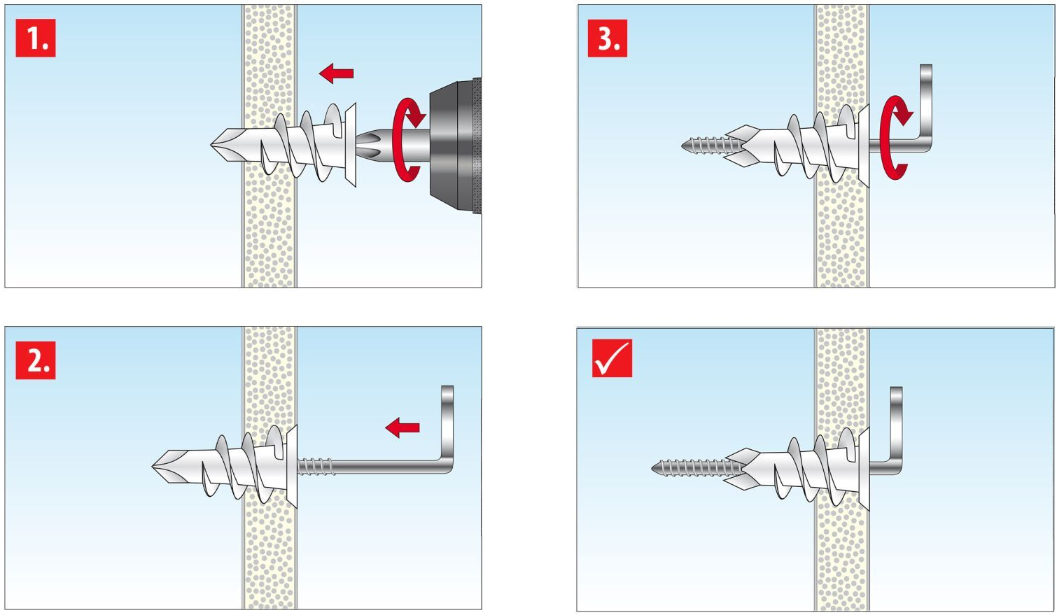 Дюбель TOX GDK-H-W для гипсокартонных плит Дюбель TOX GDK-H-W для гипсокартонных плит - схема, чертеж