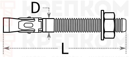 Клиновой анкер А-КА Клиновой анкер А-КА - схема, чертеж