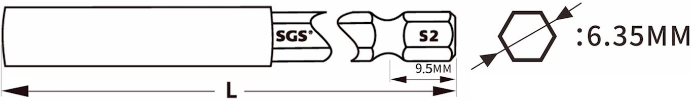 Держатель бит магнитный SGS - схема Держатель бит магнитный SGS - схема