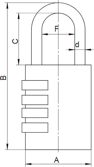 Навесной кодовый замок Apecs - схема Навесной кодовый замок Apecs - схема