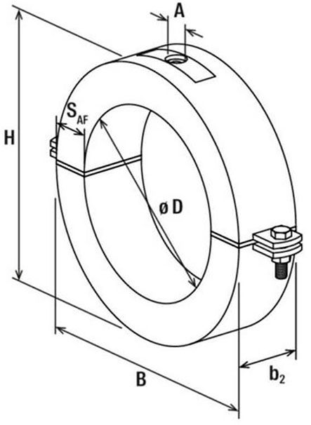 Хомут для низких температур с термоизоляцией KFS, Fischer Хомут для низких температур с термоизоляцией KFS, Fischer - схема