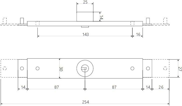 Замок ригельный Apecs - схема Замок ригельный Apecs - схема