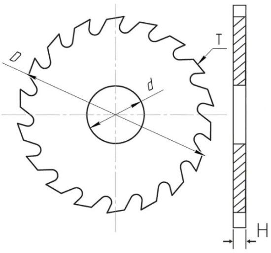 Фреза дисковая отрезная-схема, чертеж Фреза дисковая отрезная-схема, чертеж