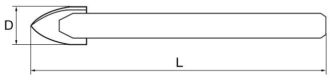 Сверло по стеклу и кафелю Professional Stayer - схема Сверло по стеклу и кафелю Professional Stayer - схема