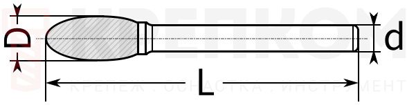 Борфреза твердосплавная E - схема Борфреза твердосплавная E - схема