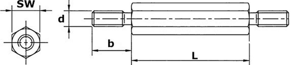 Схема стойки винт-винт Схема стойки винт-винт