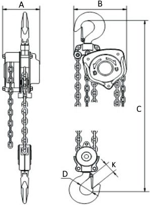 Таль шестеренная Saizen HSZ-622A - схема Таль шестеренная Saizen HSZ-622A - схема